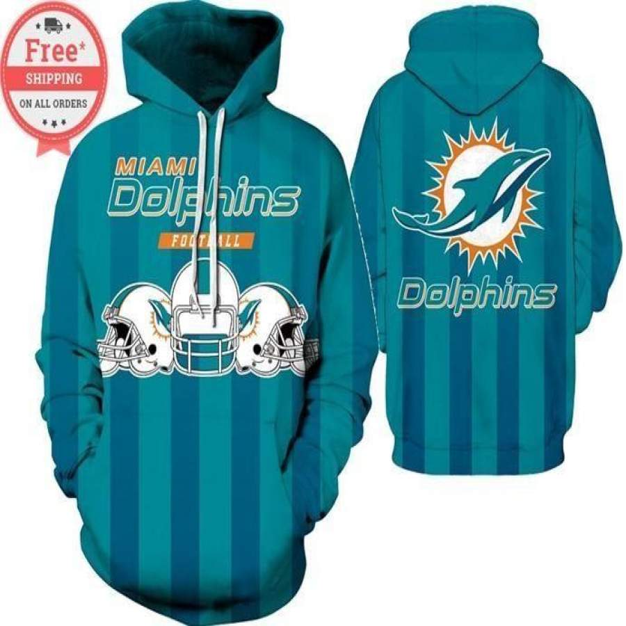 Miami Dolphins Football Team Printed Unisex Hoodie Unisex 3D All Over Print