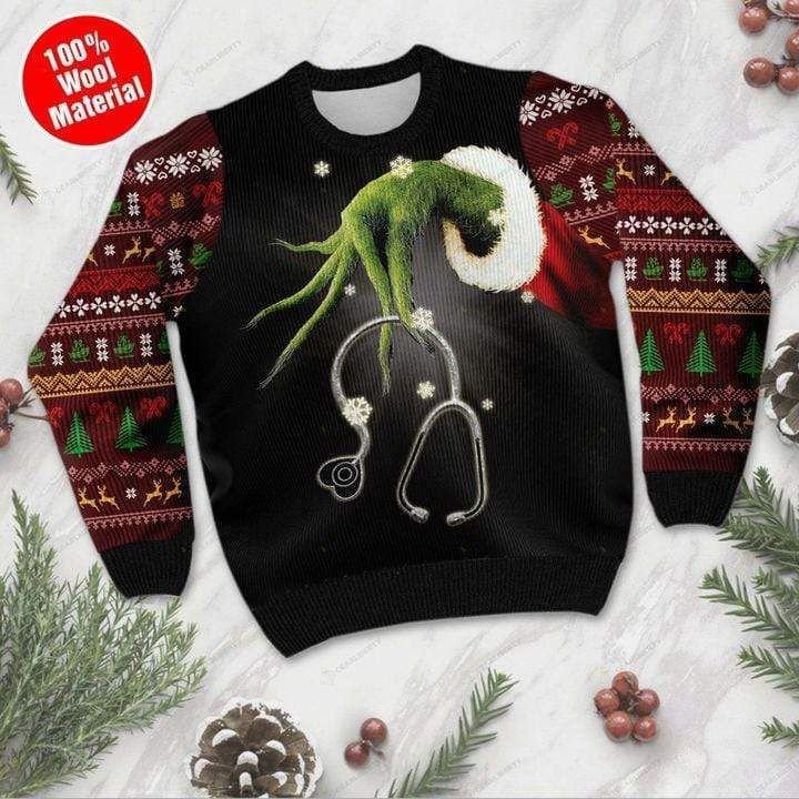 Grinch Nurse Ugly sweater V