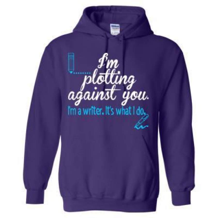 AGR Im Plotting Against You Im A Writer – Heavy Blend™ Hooded Sweatshirt