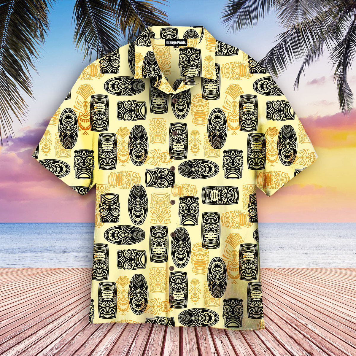 Vintage Tiki Mask Aloha Hawaii Shirts For Men Women Ha6233