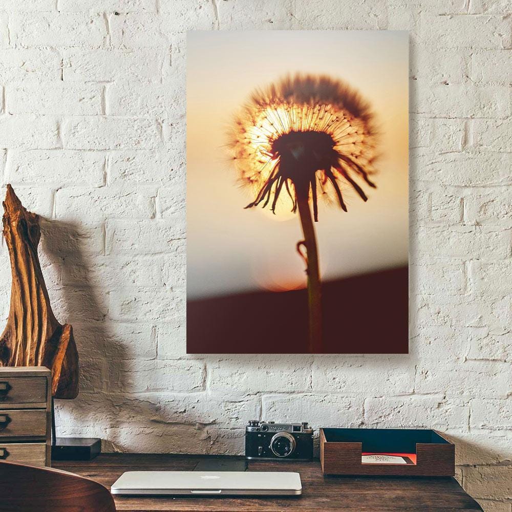 Canvas Wall Art Dandelion Flower Sunset Fascinating Natural Wall Art Canvas Wall Art Home Decor