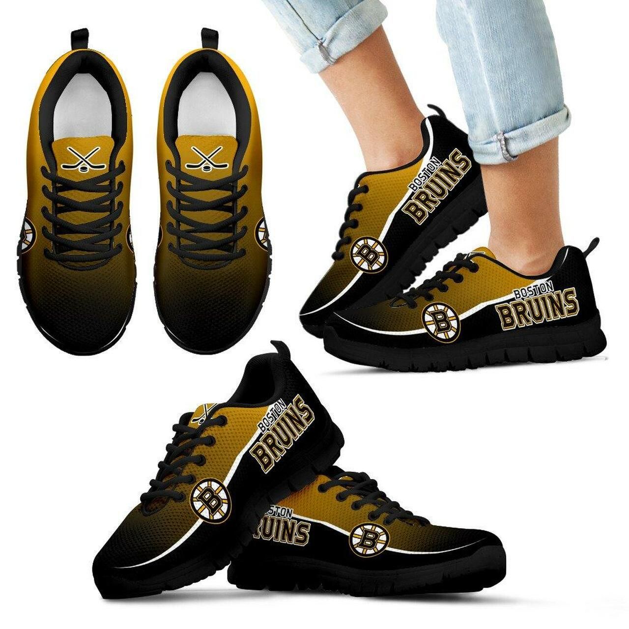 Boston Bruins Sneakers Colorful Passion Running Shoes For Men, Women Shoes12687