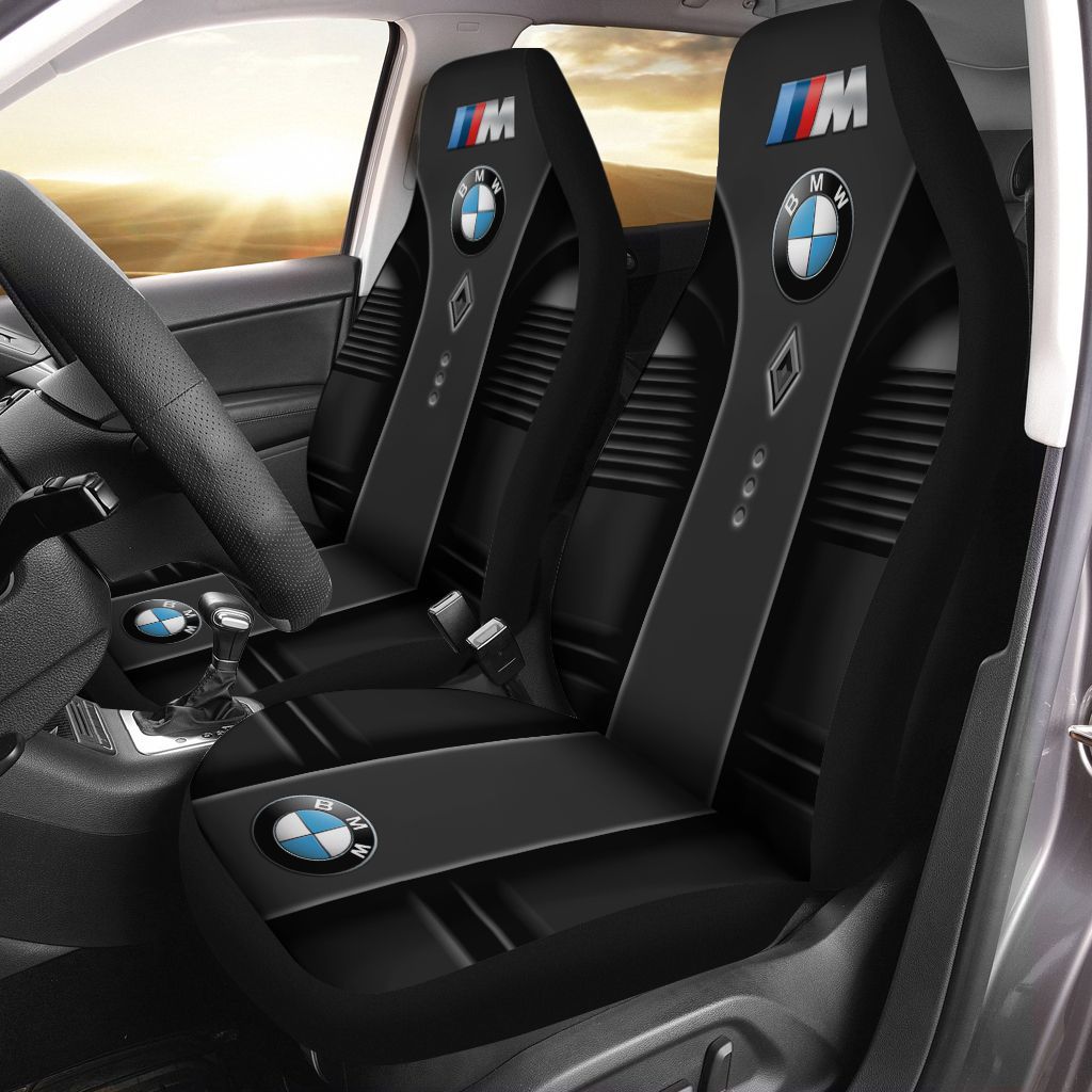 Bmw Ht Car Seat Cover (Set Of 2) Ver 3 (Black)