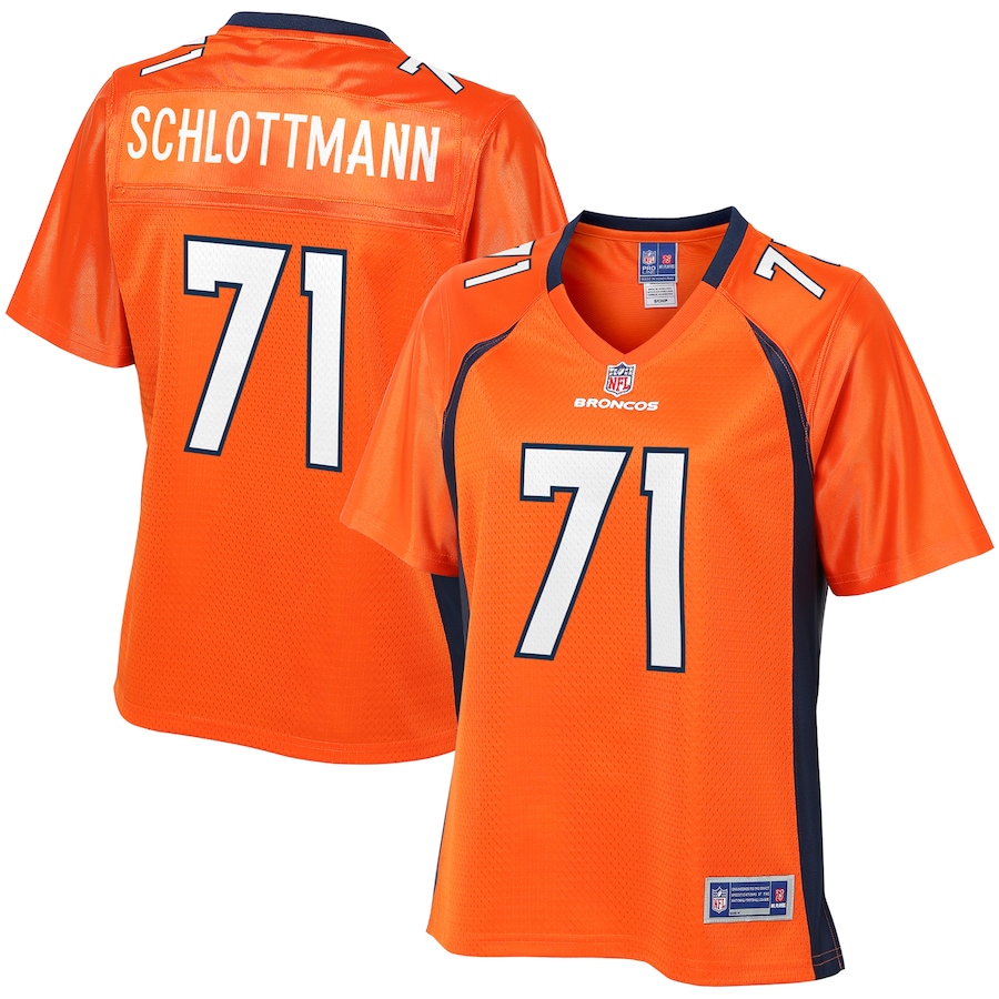 Austin Schlottmann Denver Broncos NFL Pro Line Womens Player Jersey – Orange