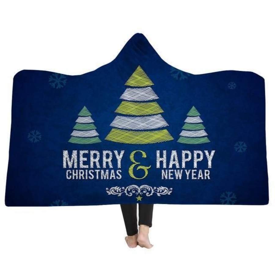 X-Mas Tripple Trees Hooded Blanket Christmas Decoration Ideas Christmas Gift Ideas