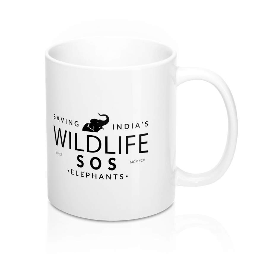 Accessory | WLSOS  Saving Indias Elephants (Black) | Coffee Mug