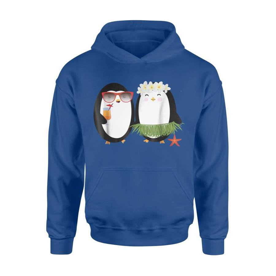 Hawaiian Hula Penguin Luau Hoodie