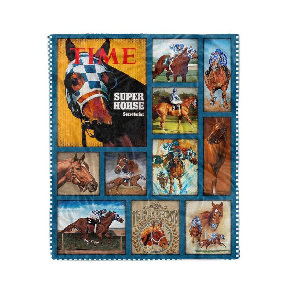 Animal Horse Racing Special Gift Fleece Blanket Family Gift Home Decor Bedding Couch Sofa Soft And Comfy Cozy