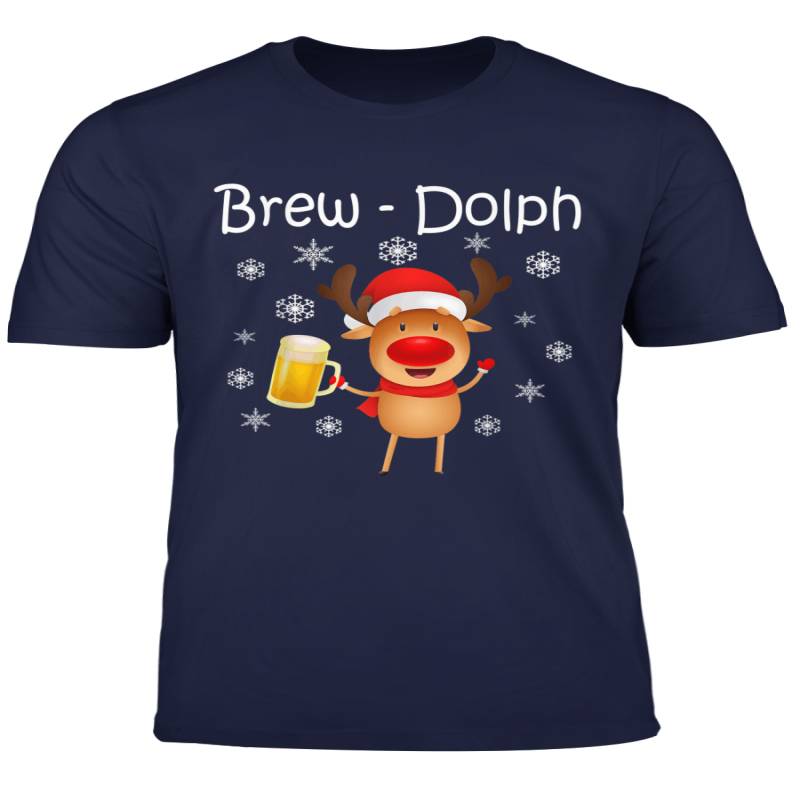 Brew Dolph Rentier Bier Rudolph Ugly Christmas T Shirt