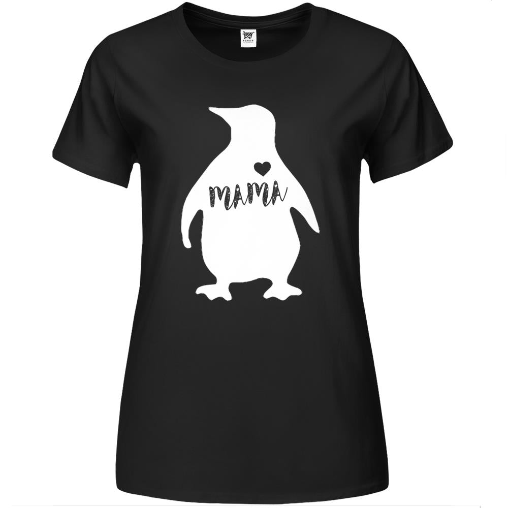 Mama Penguin Shirt – Cute Mothers Day Gift For Mom Premium Womens Tshirts