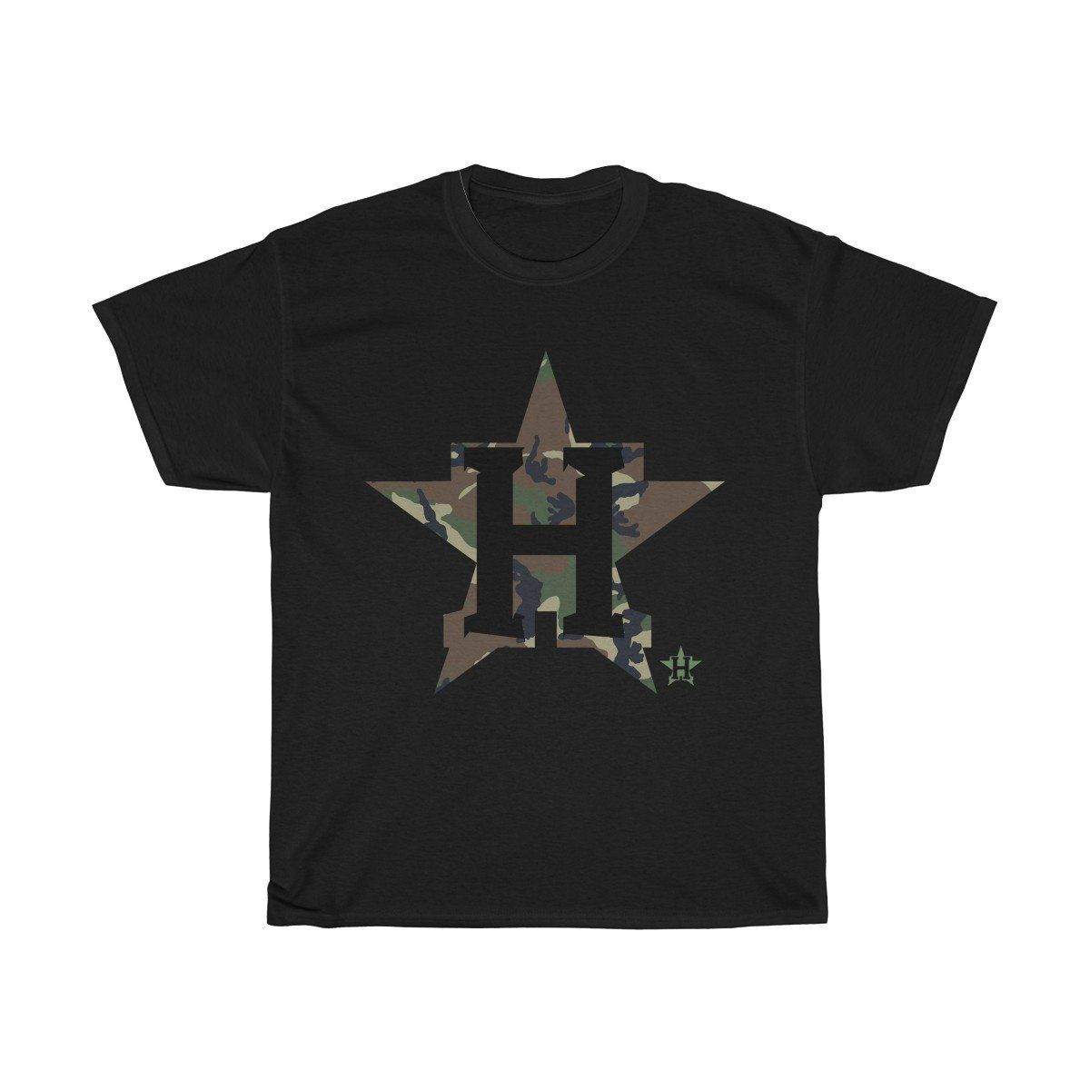 Fanatics Branded Black Houston Astros Big & Tall Memorial Day Prestige Camo Unisex T-Shirt