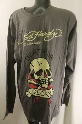 Ed Hardy Quality D Shirt Skull Death Glory New Shirt