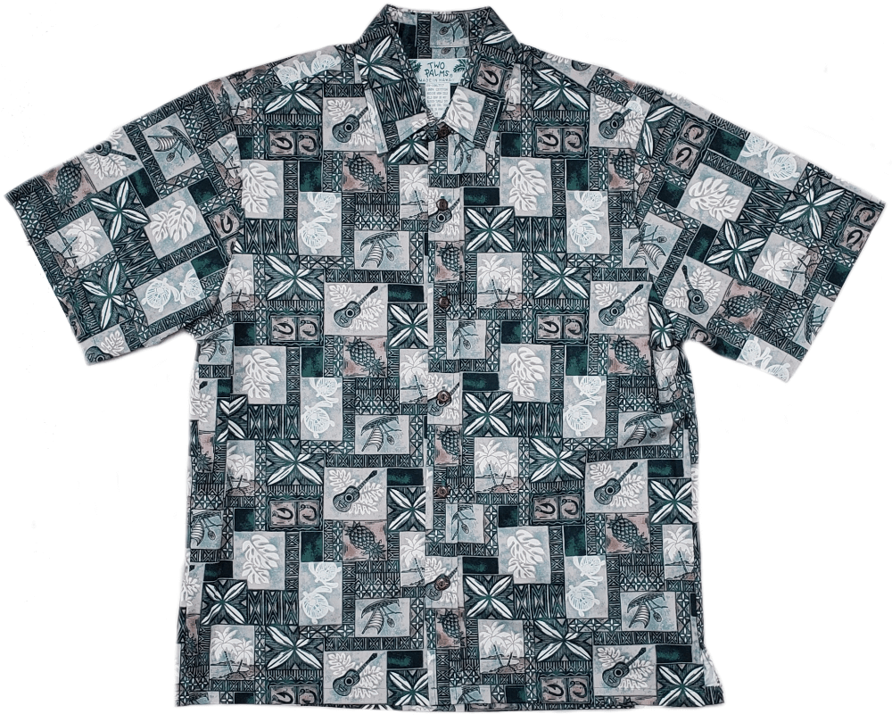 Block Hawaiian Button Up Shirt Ha32717