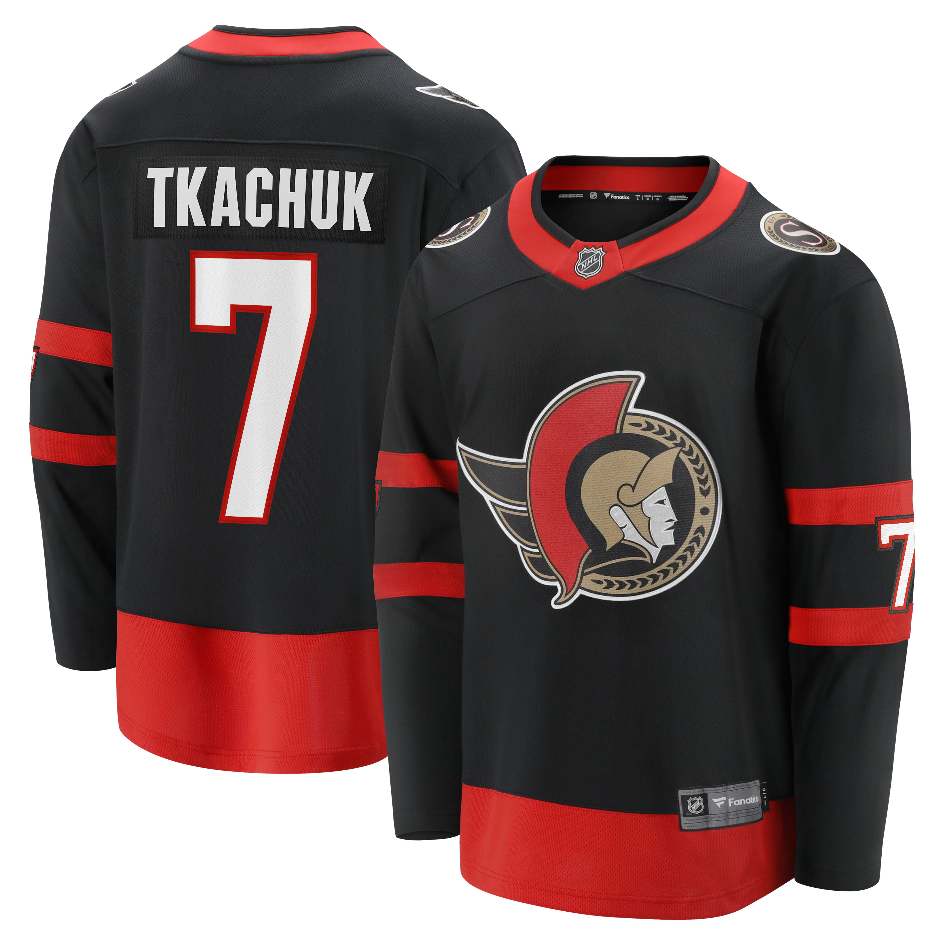 Brady Tkachuk Ottawa Senators Branded Home Breakaway Jersey – Black 2