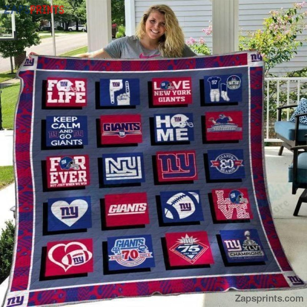 New York Giants Forever 3D Printing Quilt Gift For Fan Football Lovers