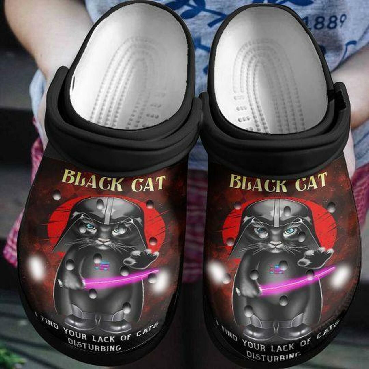 Darth Vader Cat Personalized Gift For Lover Rubber Clogs Clogband Clogs, Comfy Footwear