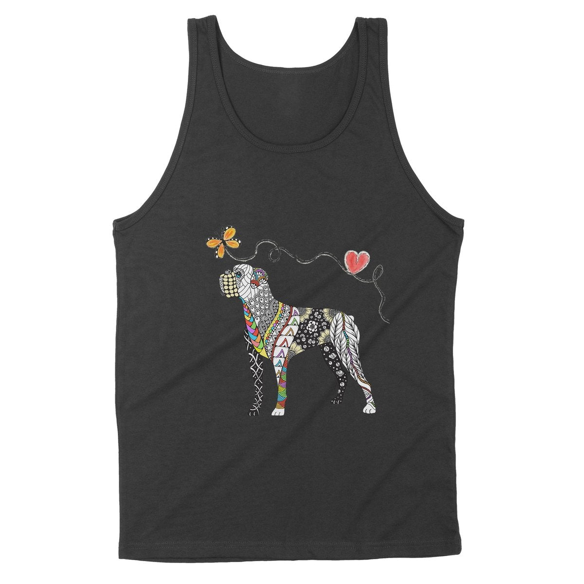 Zentangle Rainbow Boxer – Premium Tank, , Gift For Dog Lover, Gift For Bull Terrier Lover T-Shirt Hoodie All Color Size S-5Xl