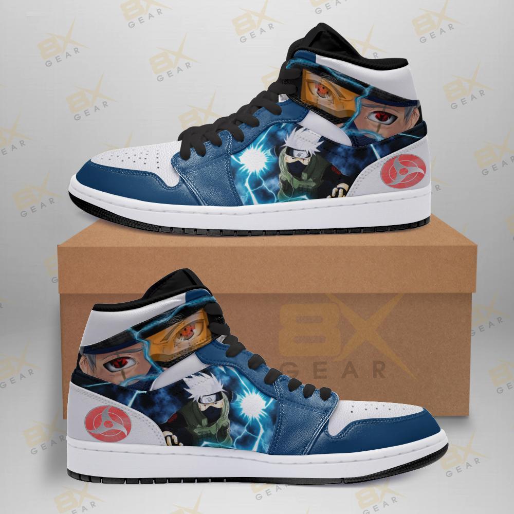 Kakashi Shoes Jutsu Sharingan Eyes Naturo Jordan Sneakers Anime 11120