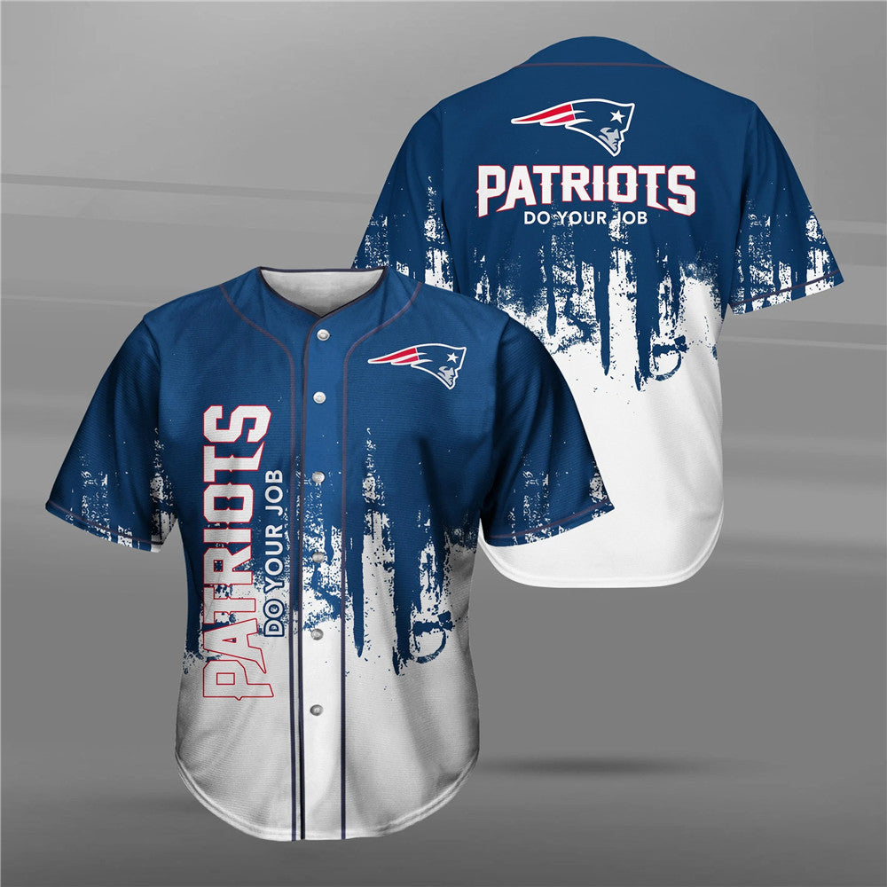 Graffiti New England Patriots Baseball Shirt Men