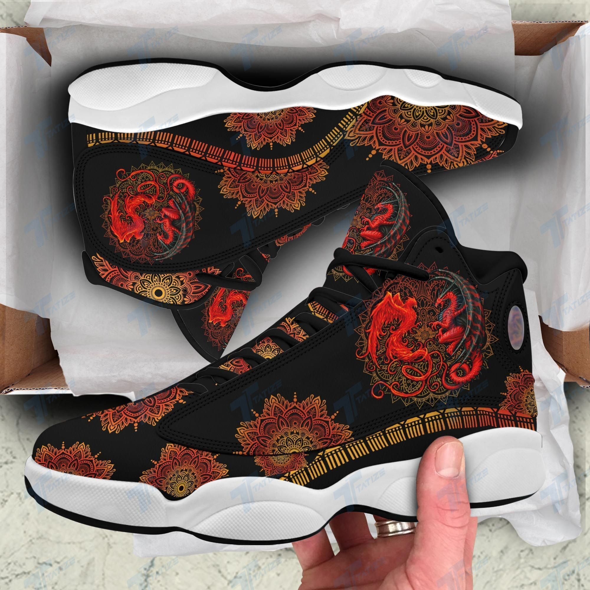 dragon redmandala Air Jordan 13 Sneakers JD13 XIII Shoes Sport