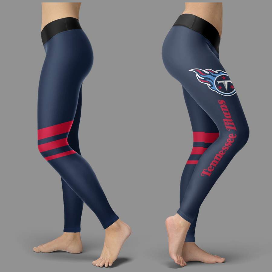 Through Great Logo Spread Body Striped Circle Tennessee Titans Leggings