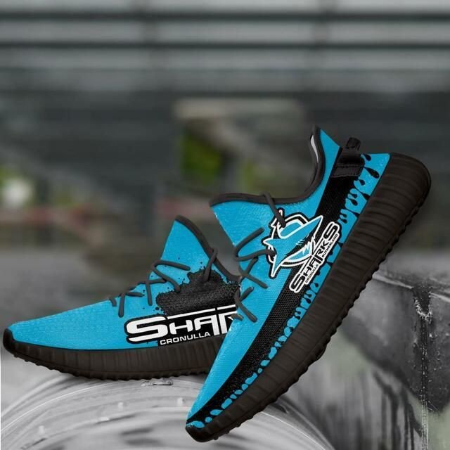 Cronulla-Sutherland Sharks Nrl Yeezy Customize Sneakers Sport Teams Top Branding Trends Custom Perfect Gift For Fans Shoes Yeezy Sneakers H99 3