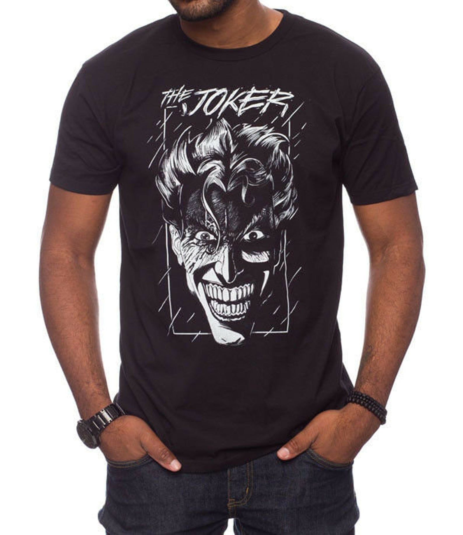 Vintage Dc-Batman The Joker Face Black And T-Shirt