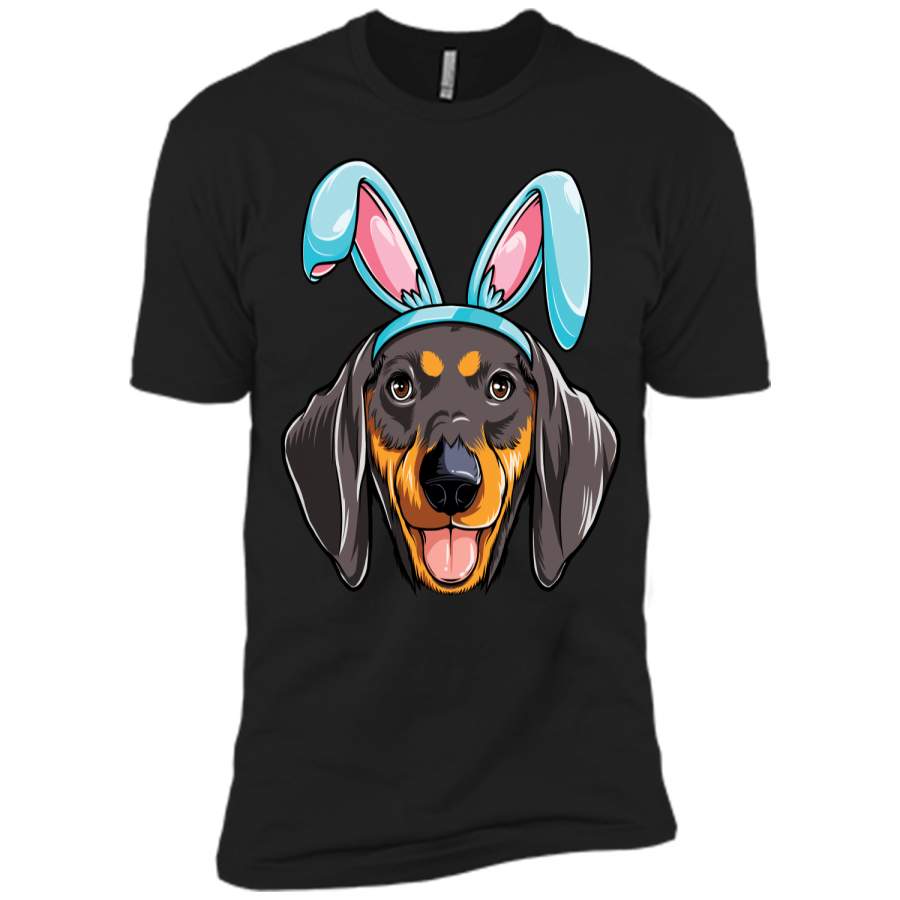 Easter Bunny Dachshund T shirt Dog Boys Girl Kids Men Women Next Level Premium Short Sleeve Tee