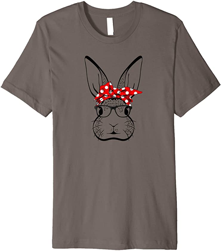 Cute Bunny Face Glasses Easter Day Premium T-Shirt