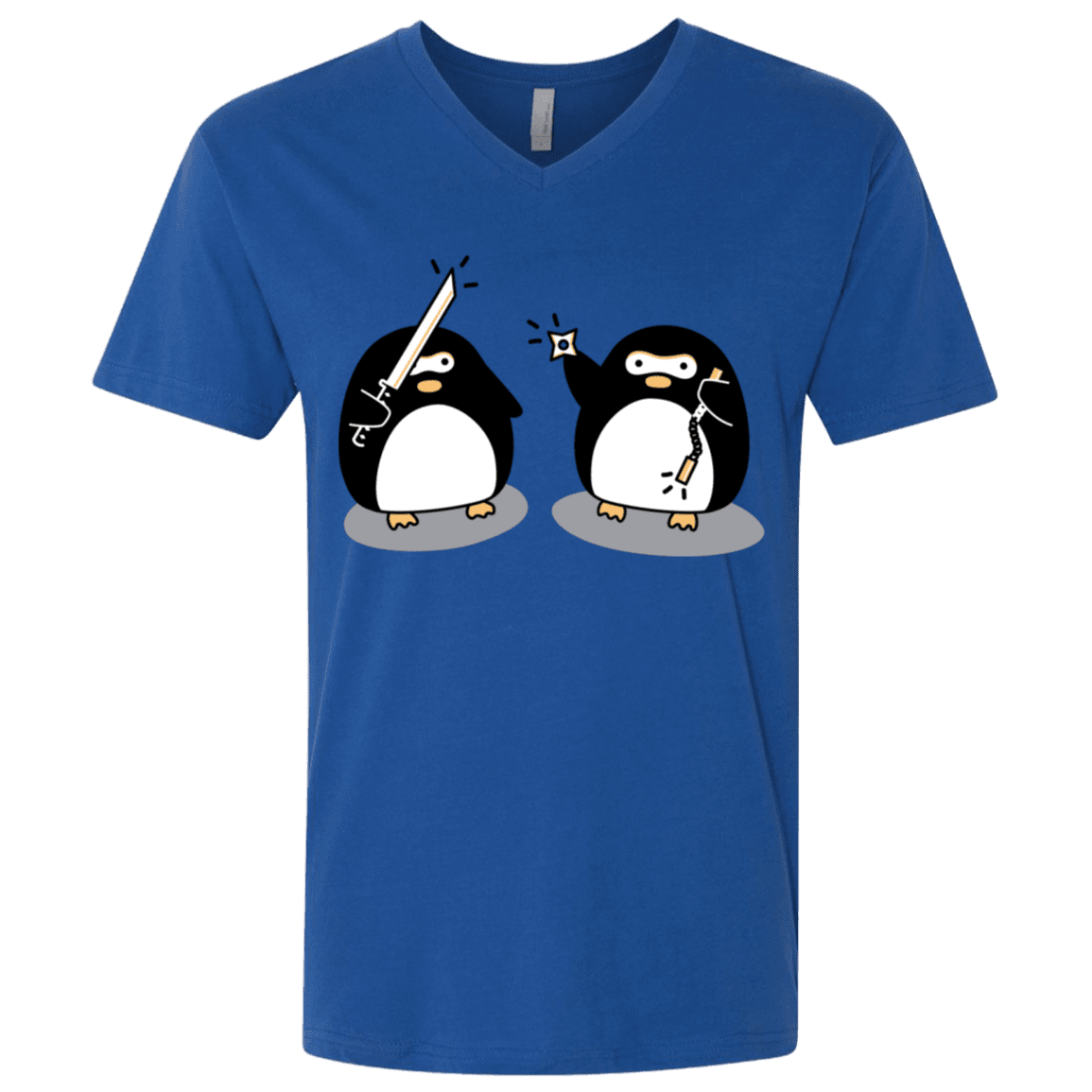 Cute Ninja Penguins Men’S Premium V-Neck