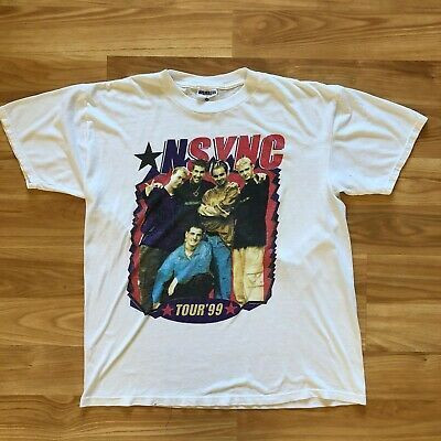 Vintage 1999 Nsync World Tour Shirt Justin Timberlake Concert Promo 90S Shirt