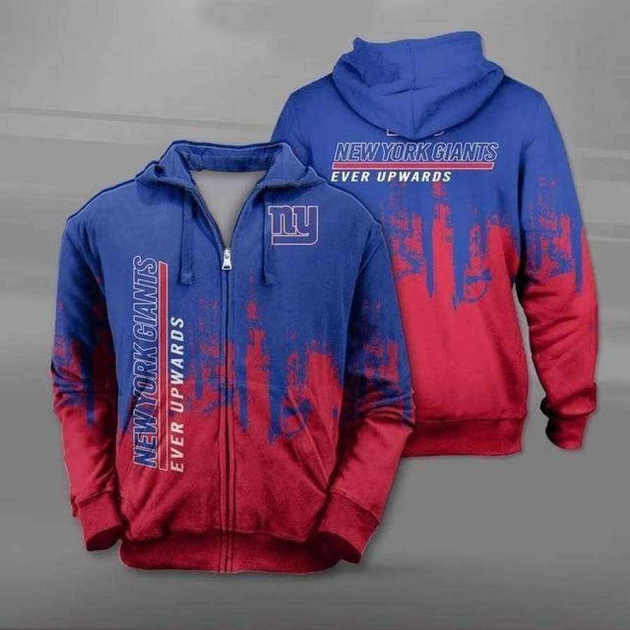 New York Giants Zipper Hoodie Unisex 3D All Over Print