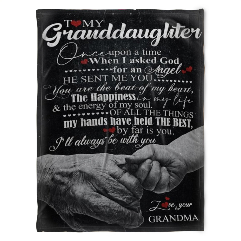 To My Granddaughter Blanket, The Happiness In My Life And The Energy Of My Soul, Gift For Granddaughter Family Home Decor Bedding Couch Sofa Soft And Comfy Cozy