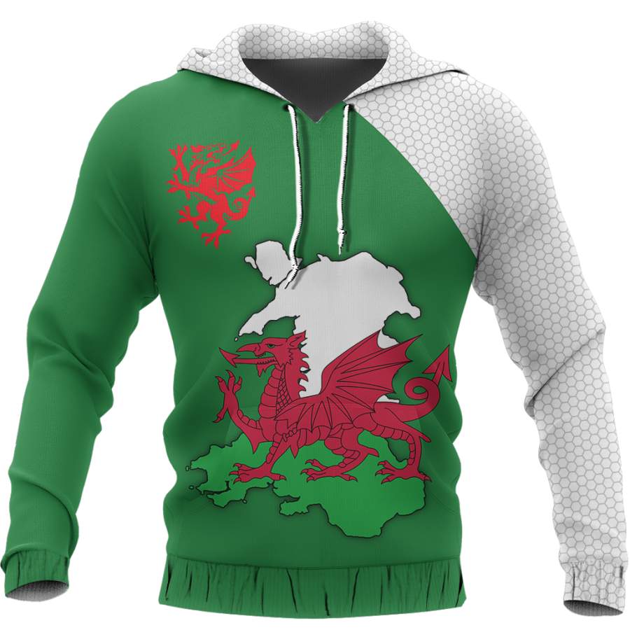 Wales Map Special Pullover Hoodie NVD1282