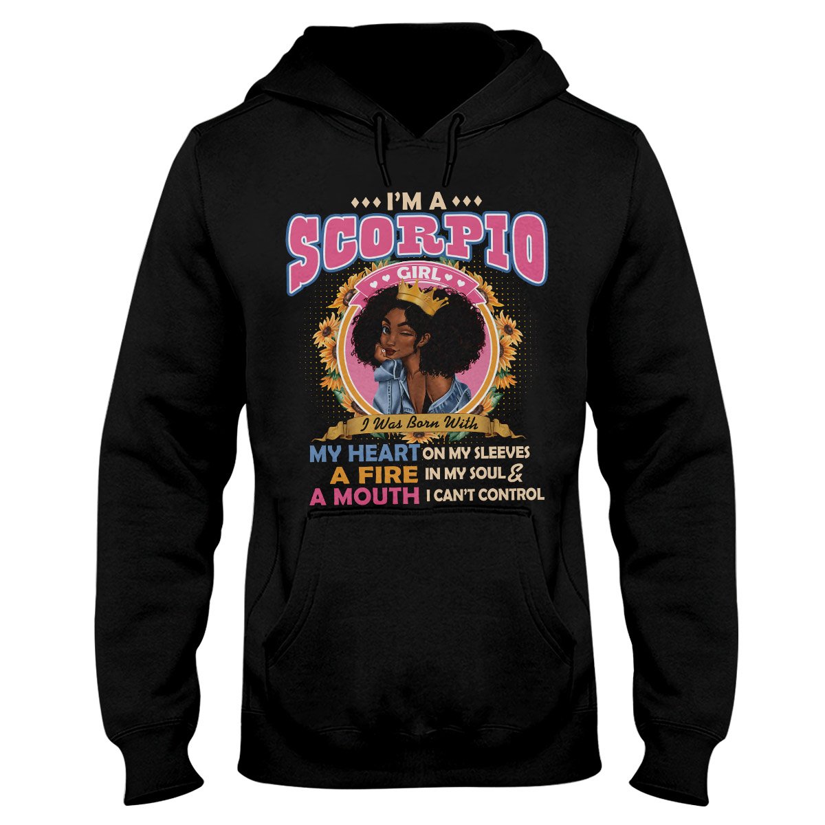 Black Queen Im A Scorpio Girl Ez13 1609 Hoodie