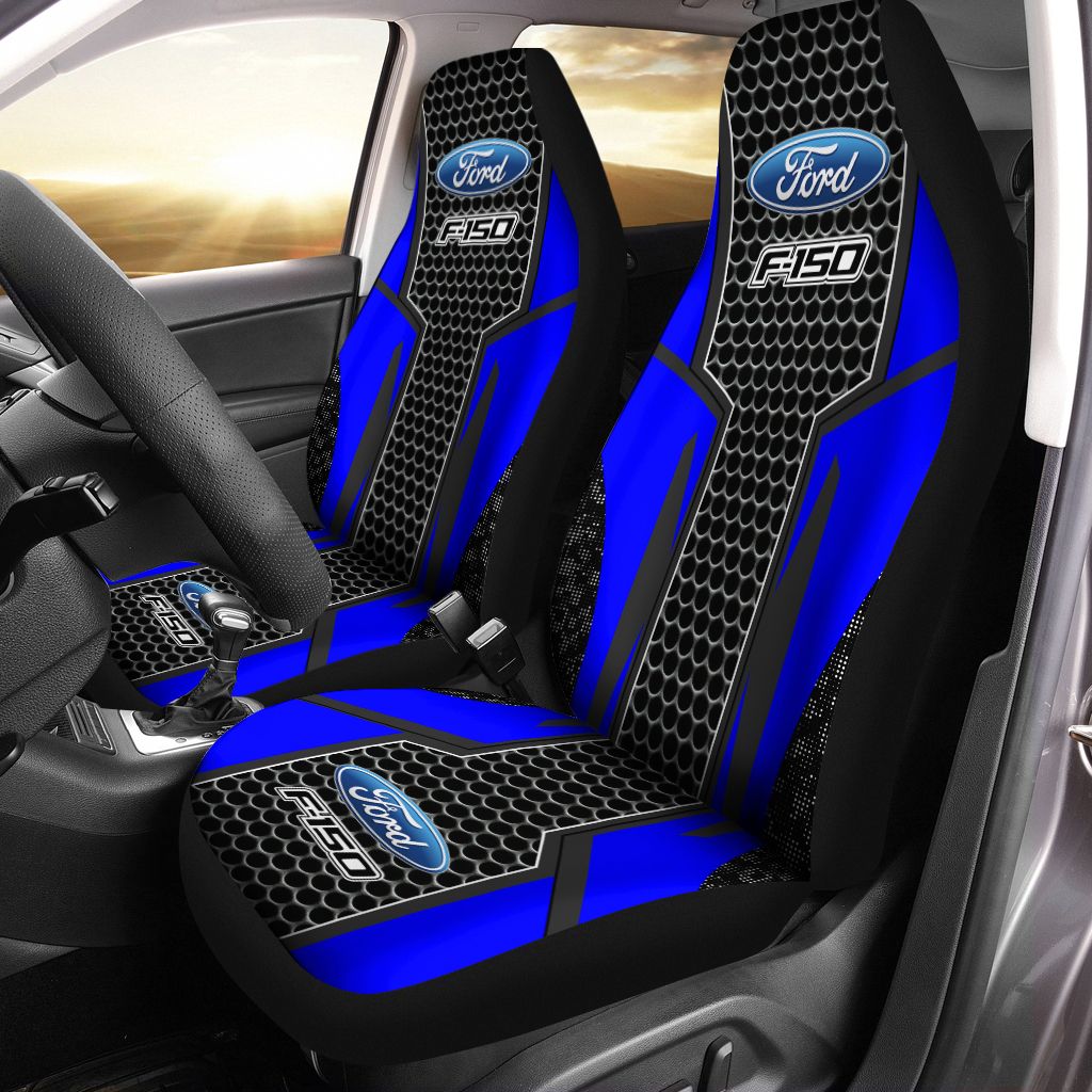 Ford F-150 Lph-Ht Car Seat Cover (Set Of 2) Ver 4 (Blue)