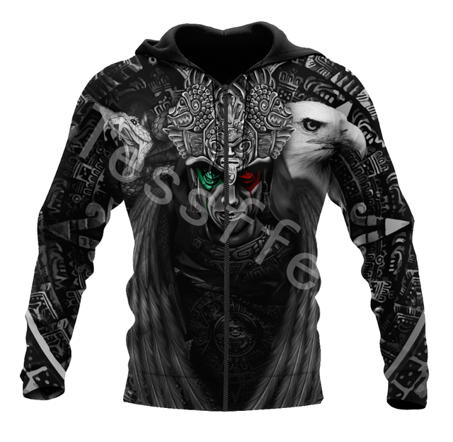 Tessffel Amazing Aztec Warrior 3D Printed Men/Women Sweatshirt Harajuku Zipper Hoodie Casual Unisex Jacket Pullover Style-A23 alx