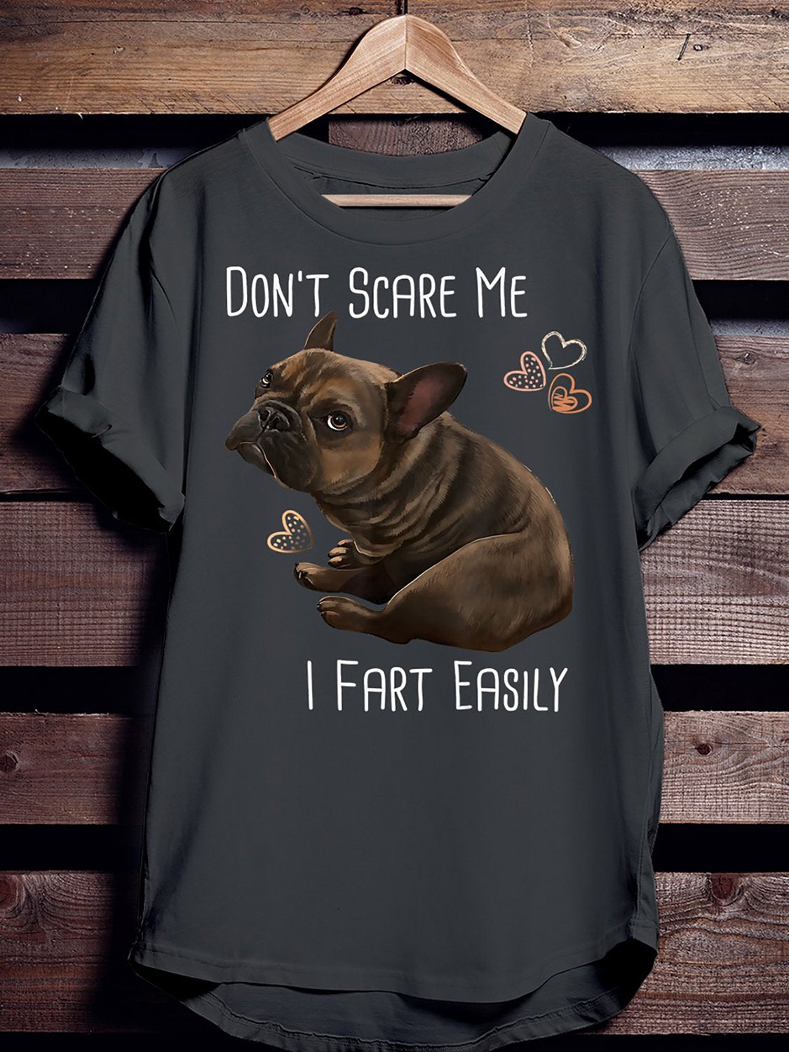 Unisex Shirt Gray French Bulldog Funny – Dont Scare Me