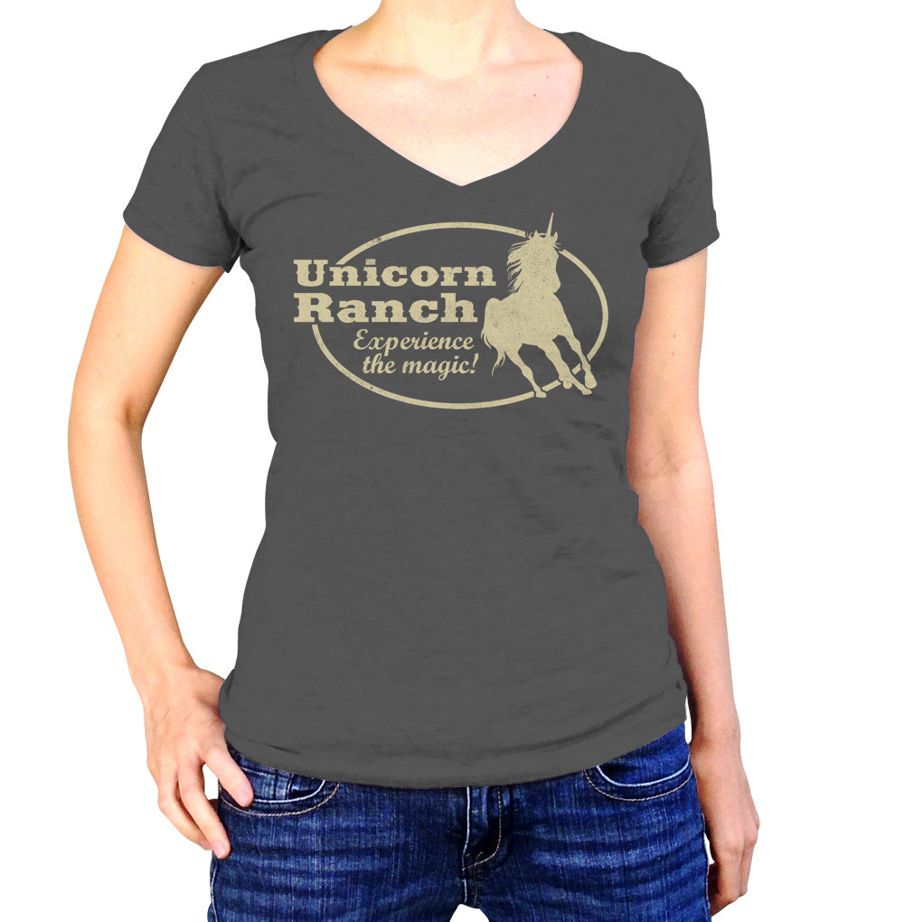 Women’S Unicorn Ranch Vneck T-Shirt – By Ex-Boyfriend