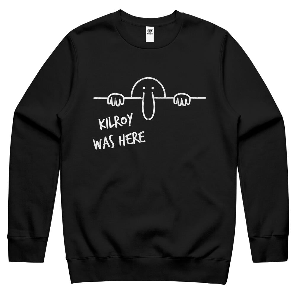 Vintage Kilroy Was Here Crewneck Sweatshirt