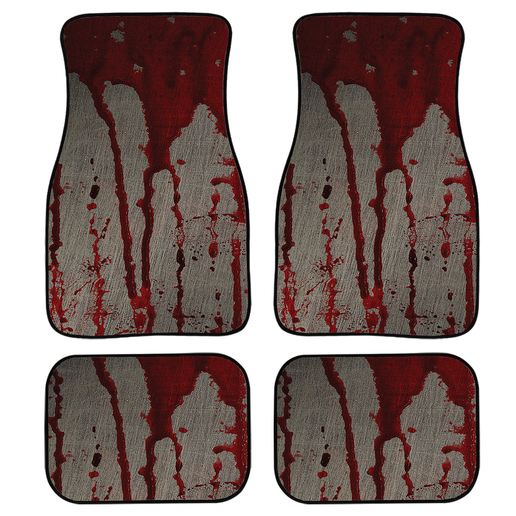 Bloody Metal Wall Print Front And Back Car Floor Mats, Front Car Mat