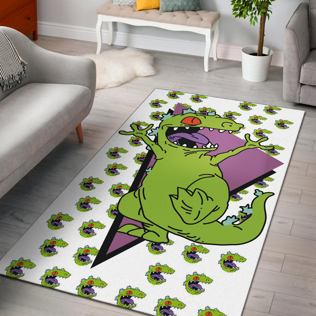 Christmas Area Rug | Smiling Happy Reptar T-Rex Head Patterns Rugs Home Decor Nt101105