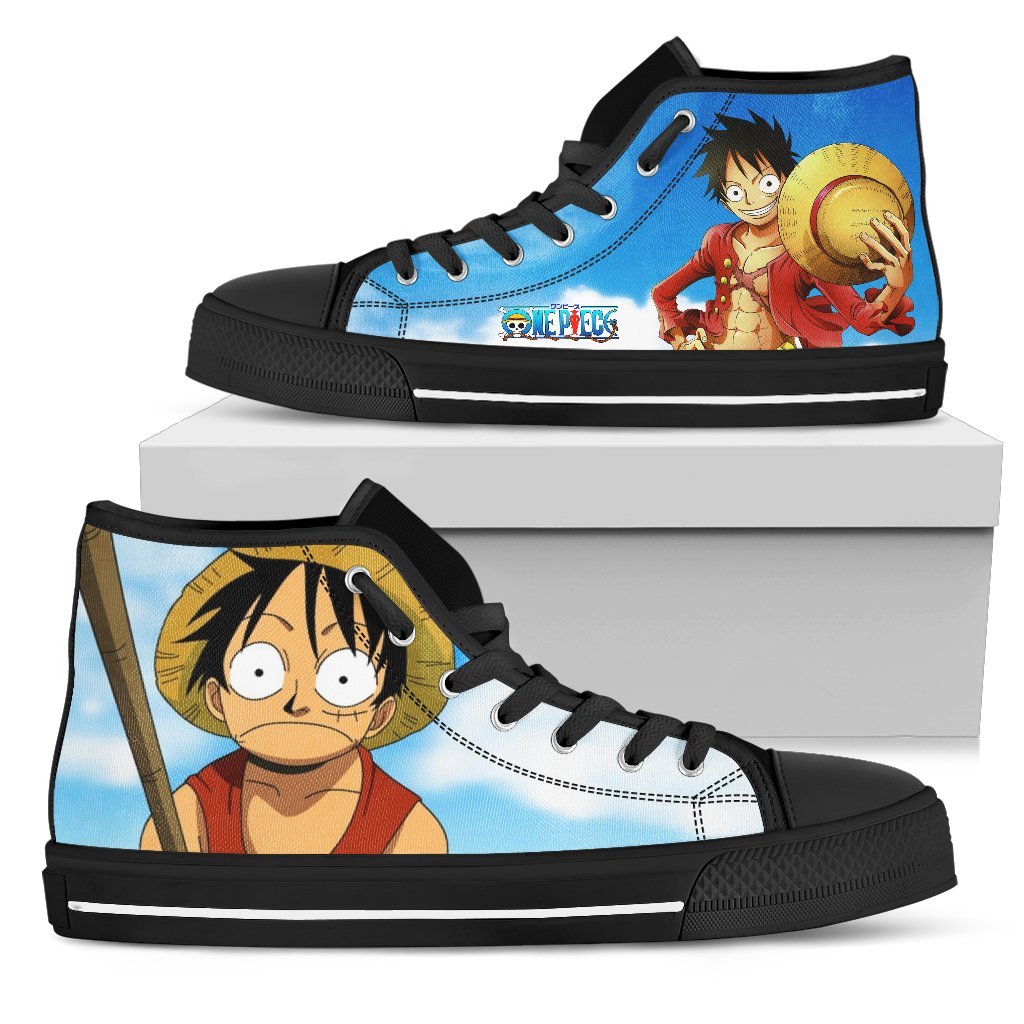 One Piece Sneakers Monkey D. Luffy High Top Canvas Cute Gift