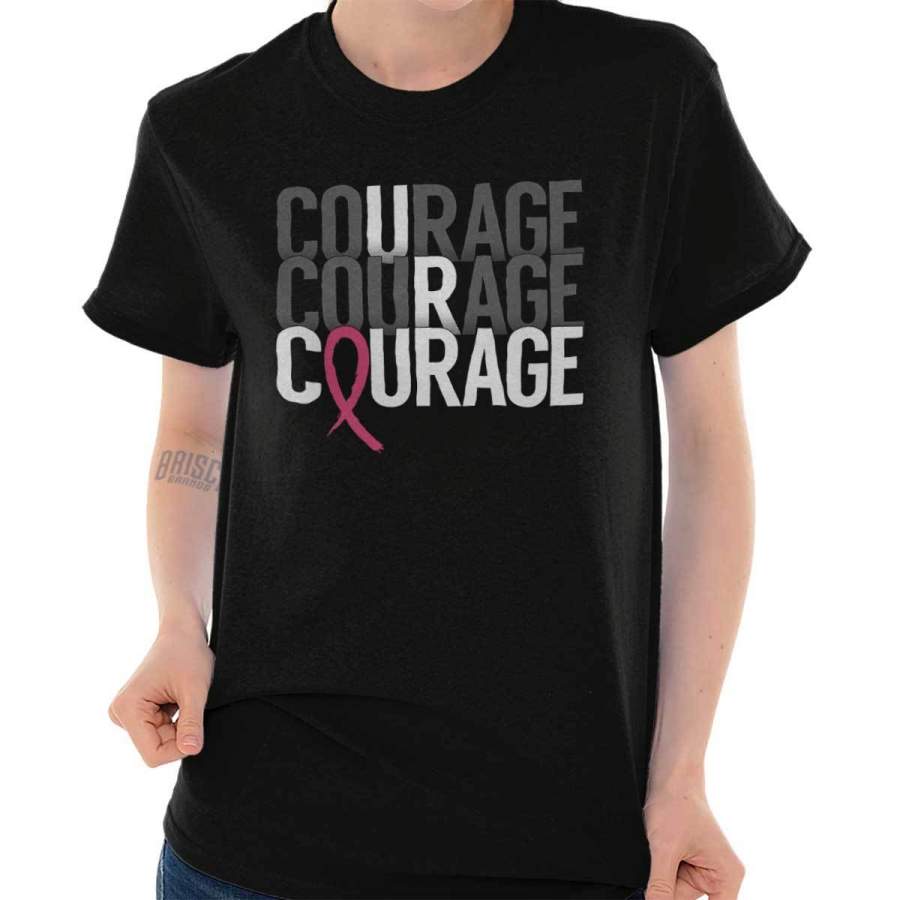 Breast Cancer Awareness Courage T-Shirt Tee