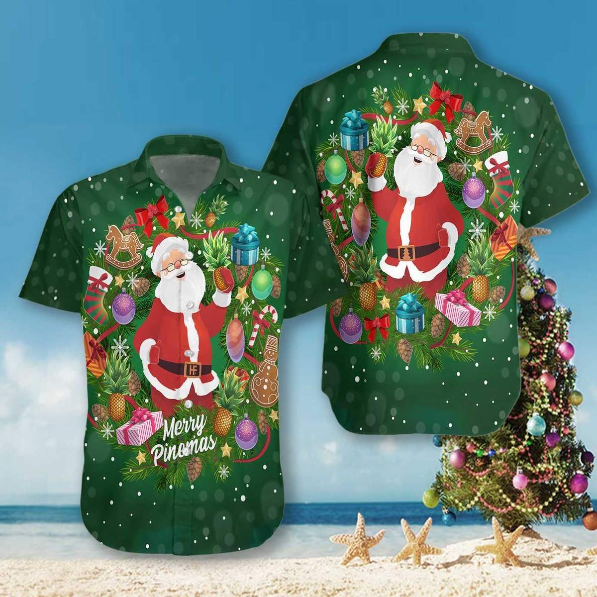 Santa Hawaii Shirt For Men Women Adult Ha71644