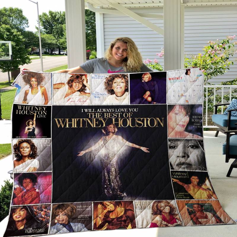 Whitney Houston Quilt Blanket 01098