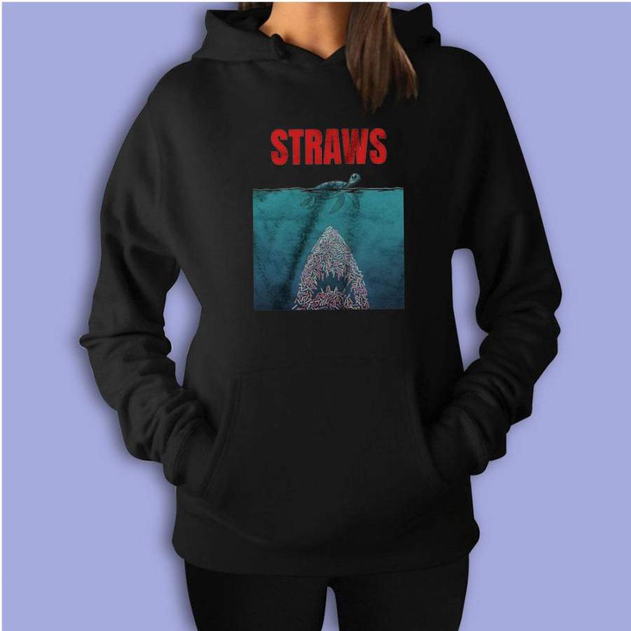 Straws Shark Dododo Women’S Hoodie