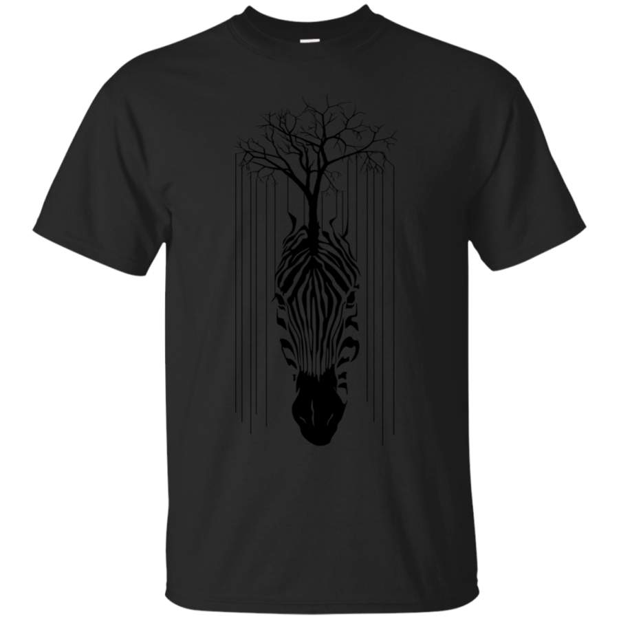 ANIMAL ILLUSTRATION – Animal Zebra Line Of tree Black and White T Shirt & Hoodie