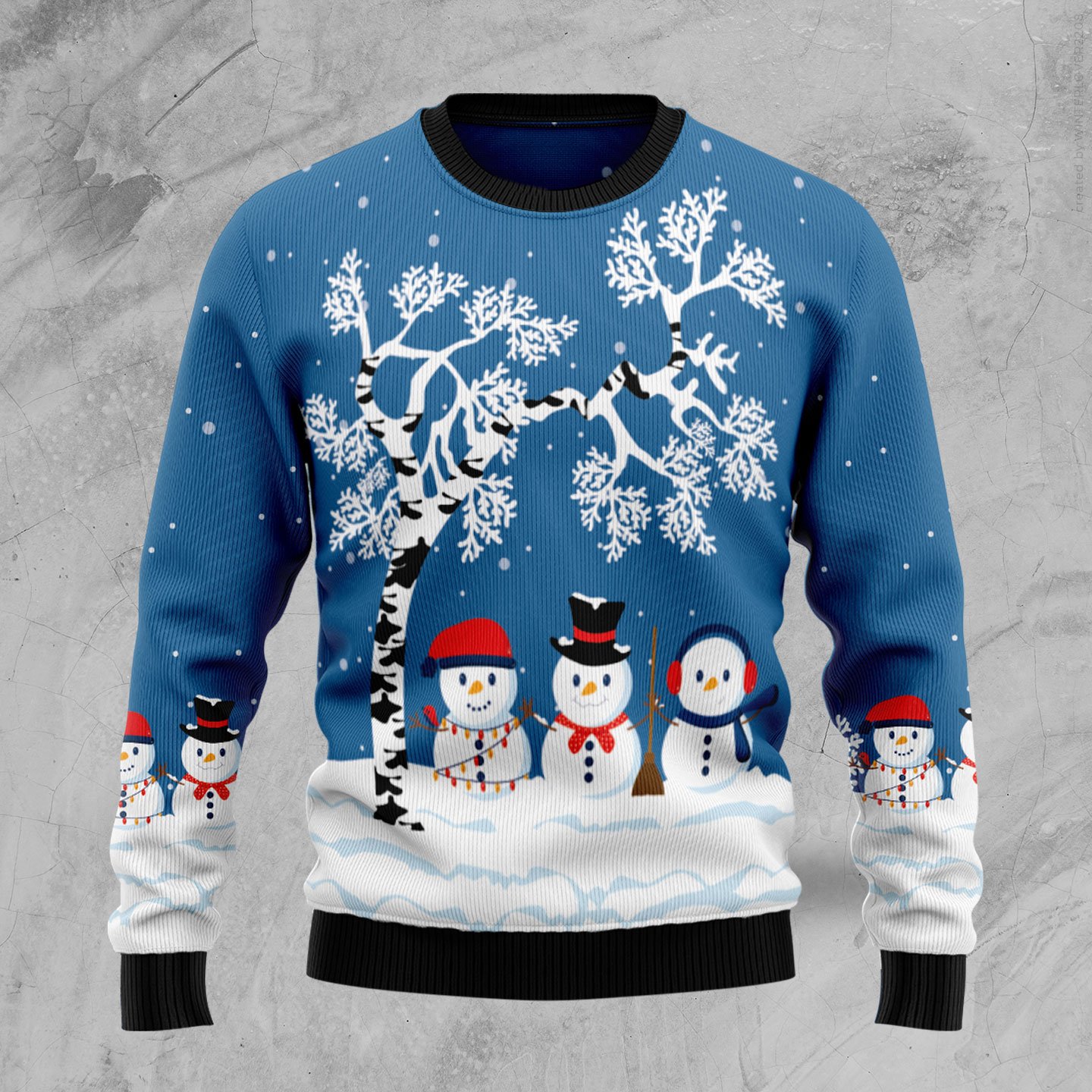 Snowman Beauty TY2411 unisex womens & mens, couples matching, friends, funny family ugly christmas holiday sweater gifts (plus size available)