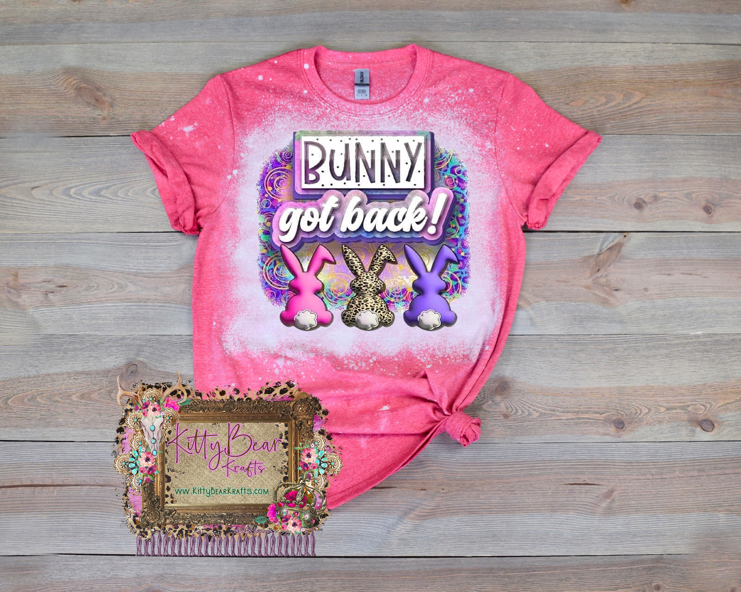 Bunny Got Back Easter Bleached Tee T-Shirt